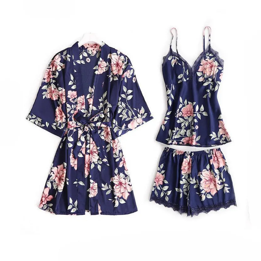 V-Neck Lace Sleepwear Sexy Nightie