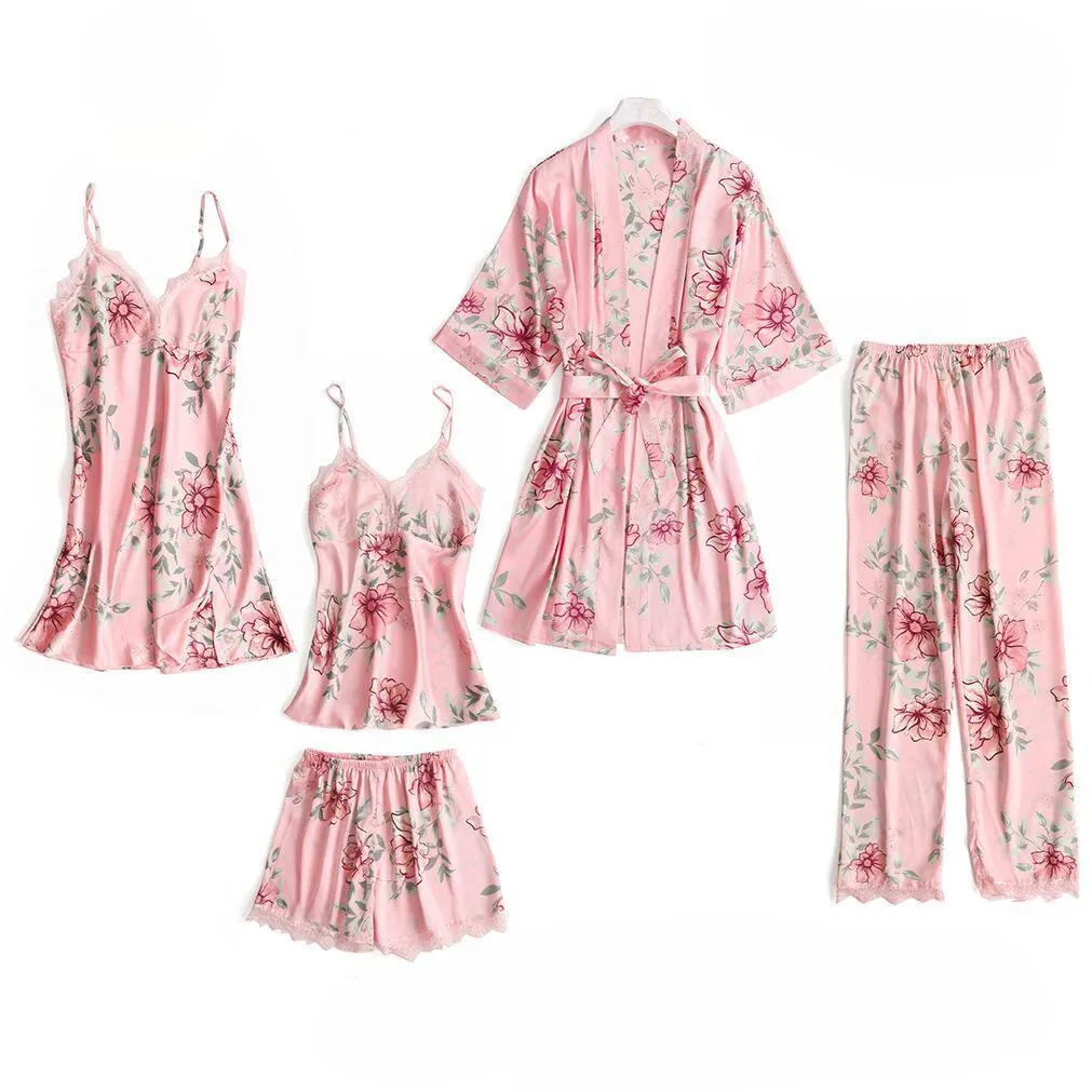 V-Neck Lace Sleepwear Sexy Nightie