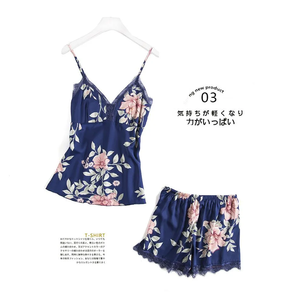 V-Neck Lace Sleepwear Sexy Nightie