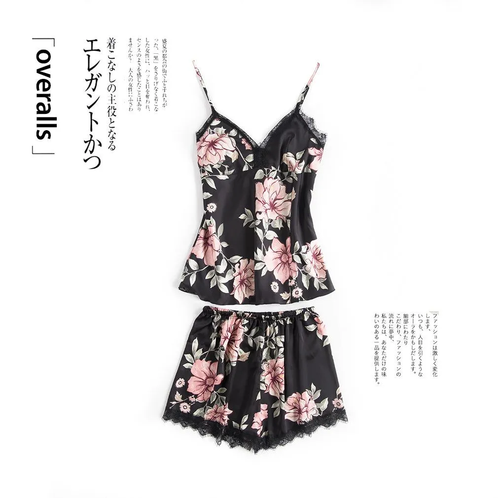 V-Neck Lace Sleepwear Sexy Nightie