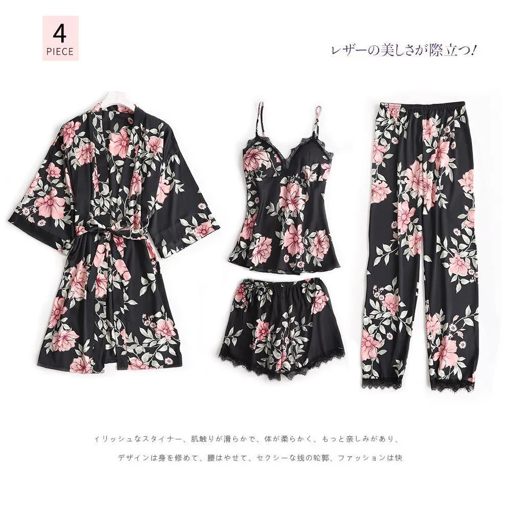 V-Neck Lace Sleepwear Sexy Nightie