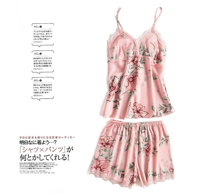 V-Neck Lace Sleepwear Sexy Nightie