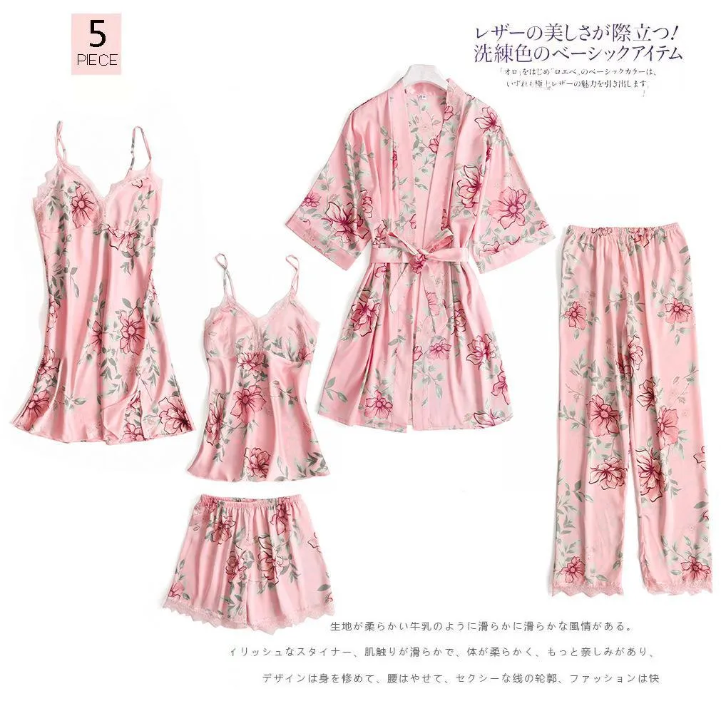 V-Neck Lace Sleepwear Sexy Nightie