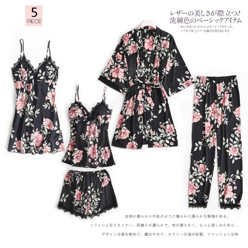 V-Neck Lace Sleepwear Sexy Nightie