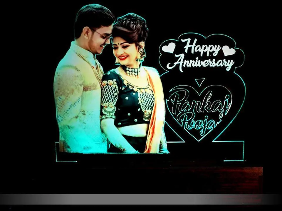 Valentine Special Gift - Customized Couple LED Table Lamp