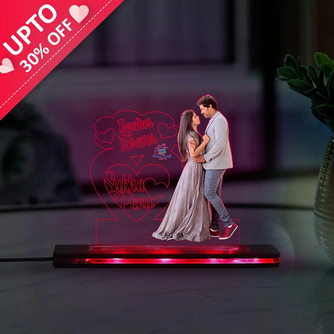 Valentine Special Gift - Customized Couple LED Table Lamp