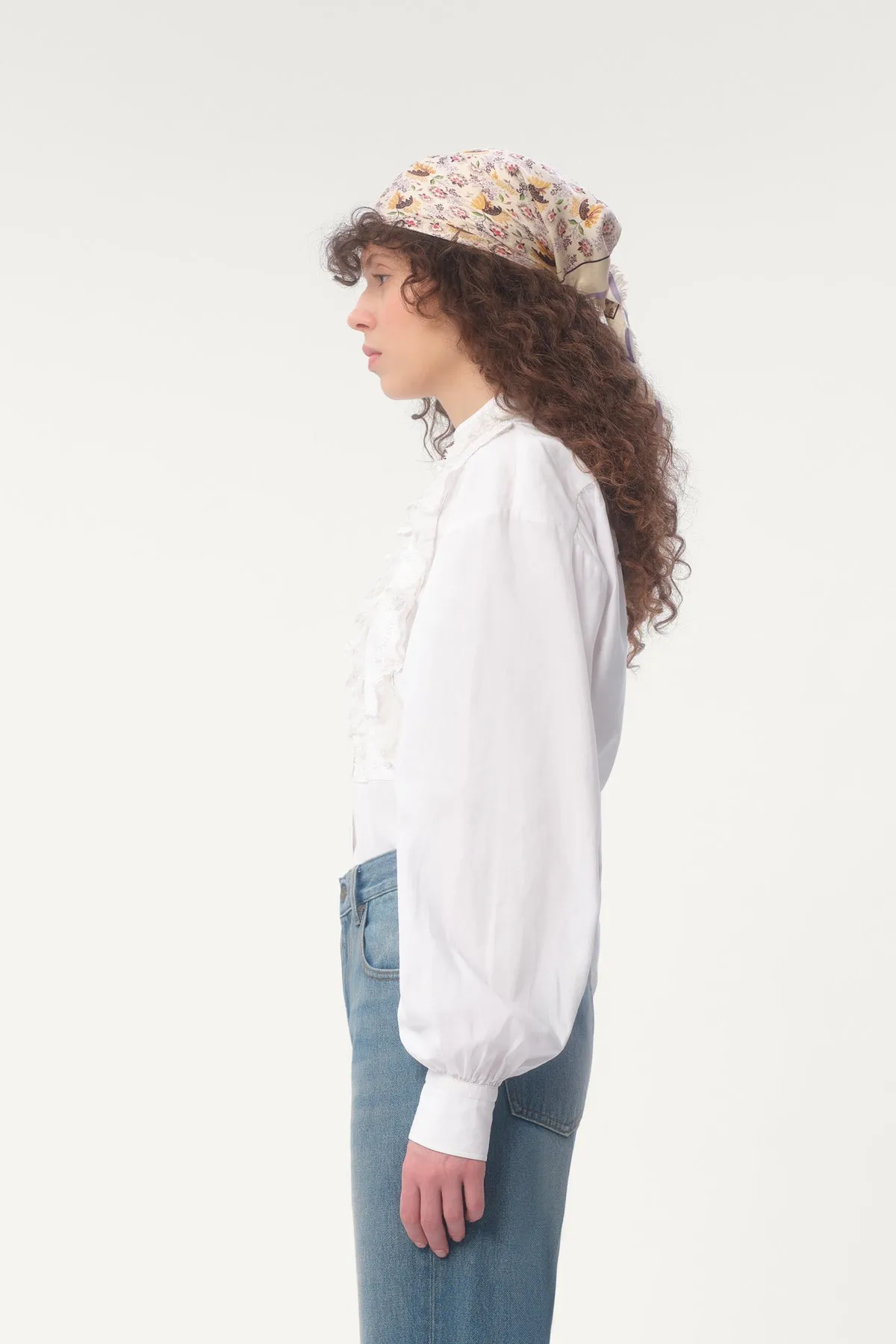 VALENTINO | EMBROIDERED COTTON AND LINEN TOP