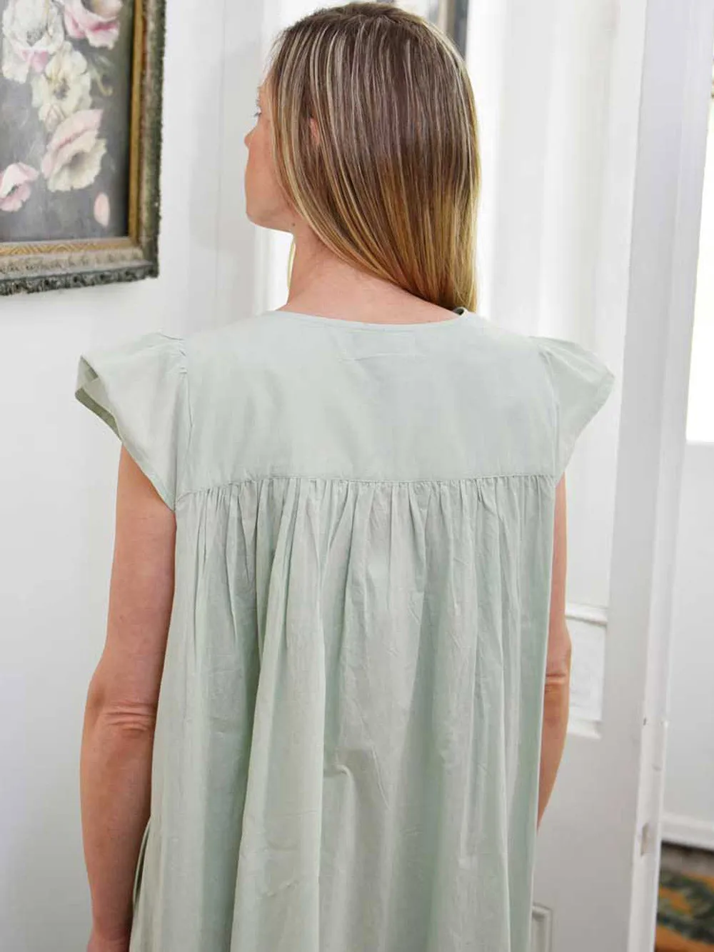 Valerie Soft Green Cotton  Size 16-20