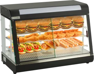 Vevor 3-Tier Commercial Food Warmer 35-Inch Countertop Cabinet with Water Tray 1800W New
