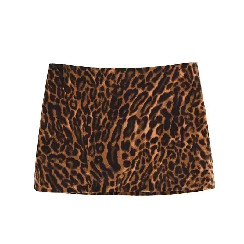 Vintage  Leopard Print Jacket And Skirt Outfit