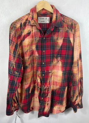 Vintage Red, Green and Gold Flannel Size Large
