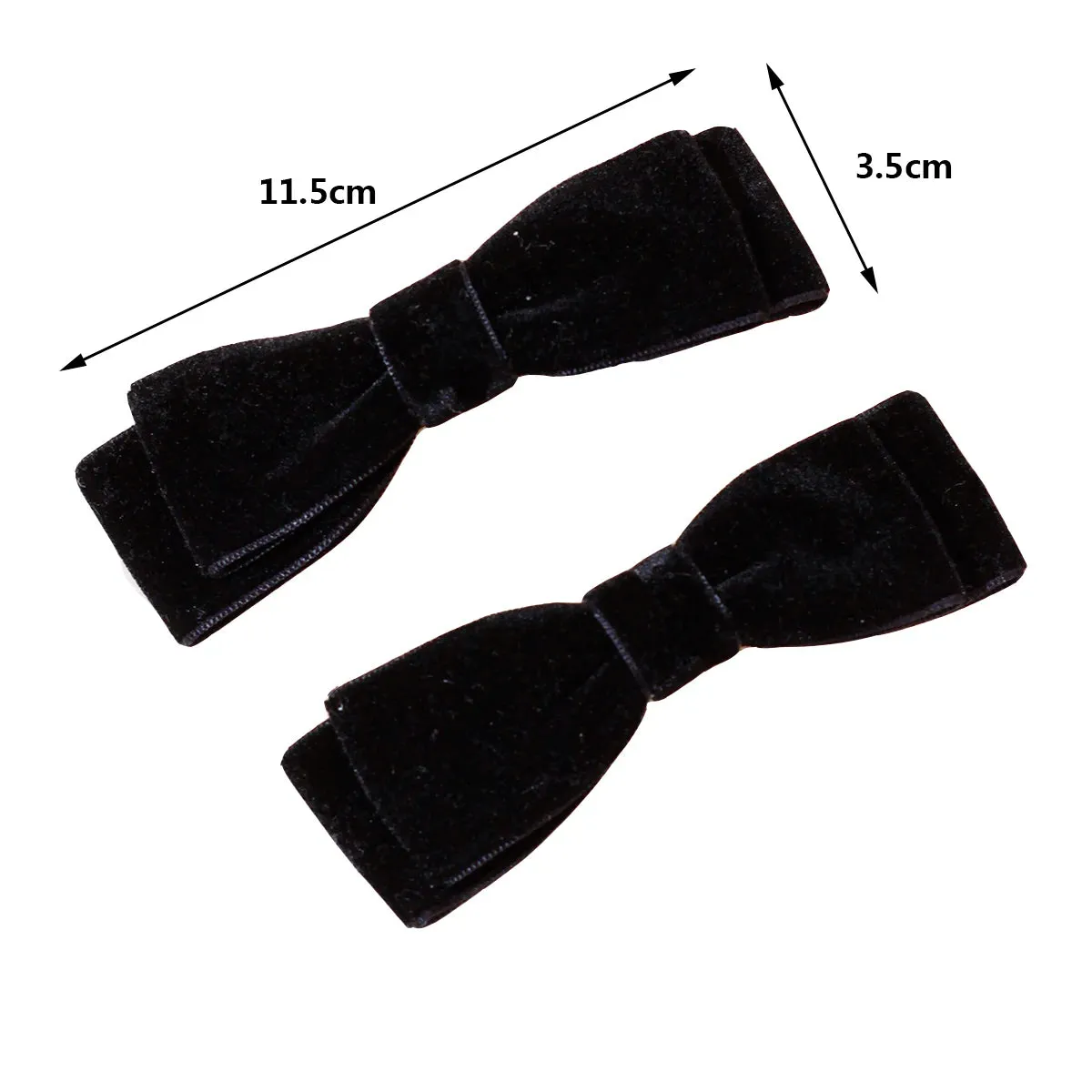 Vintage Velvet Black Head Bow Headdress Christmas Hair Accessory