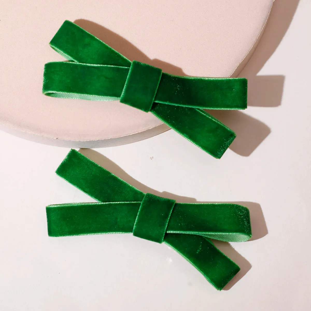 Vintage Velvet Black Head Bow Headdress Christmas Hair Accessory