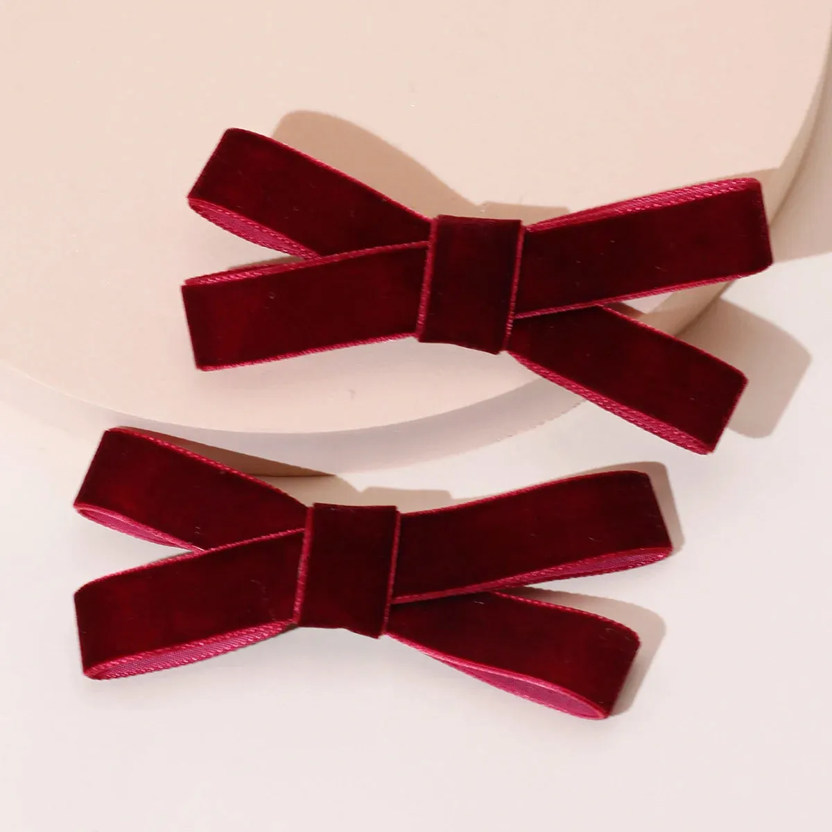 Vintage Velvet Black Head Bow Headdress Christmas Hair Accessory