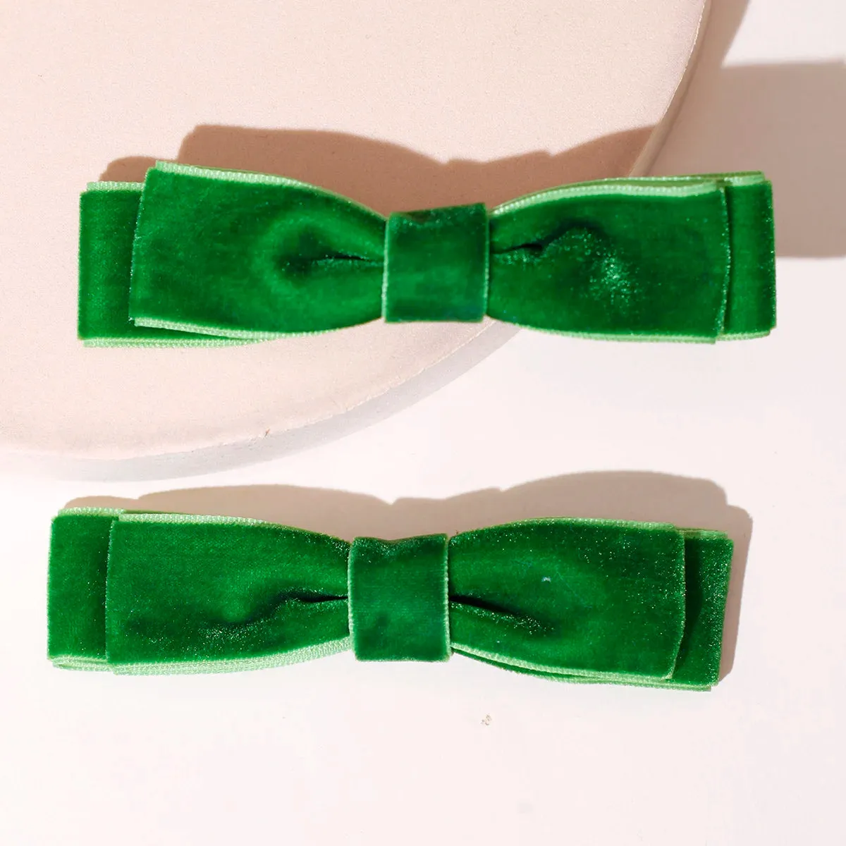 Vintage Velvet Black Head Bow Headdress Christmas Hair Accessory
