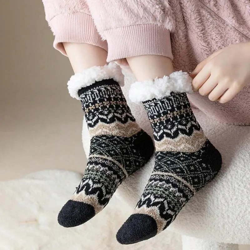 Vintage Warm Non-Slip Socks