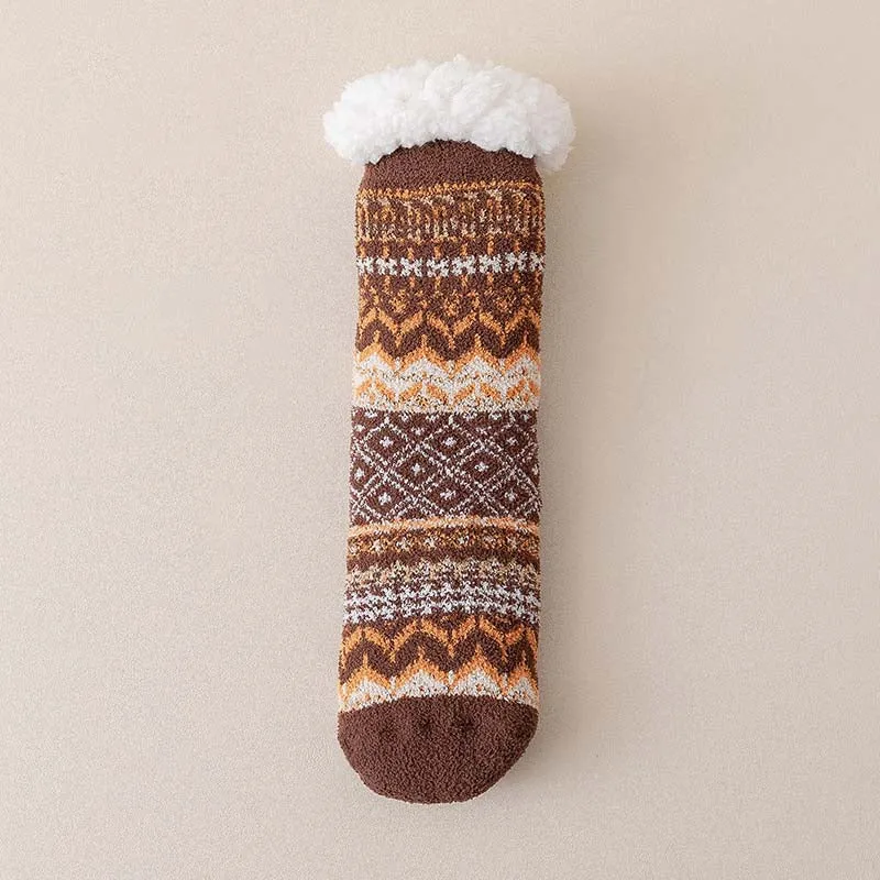 Vintage Warm Non-Slip Socks