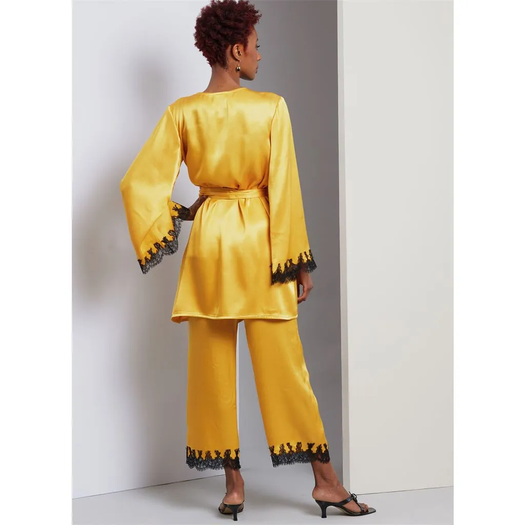 Vogue Pattern V1962 Misses' Robe, Camisole, Slip Dress and Pants