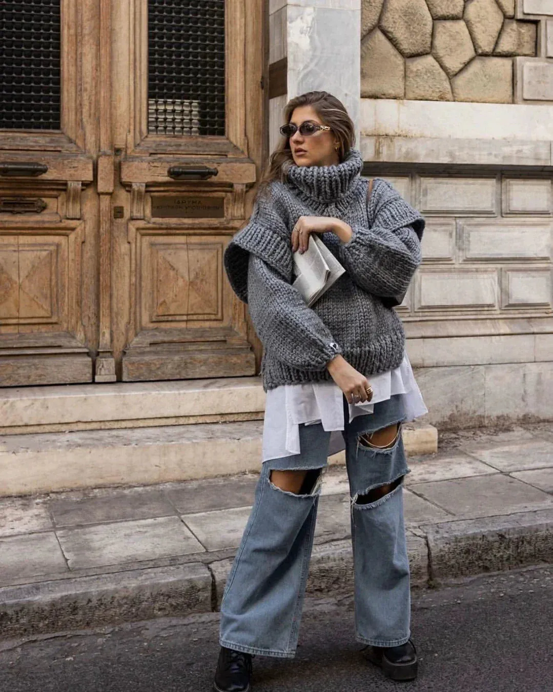 Vvsha Carolla Knitted Oversize Sweater