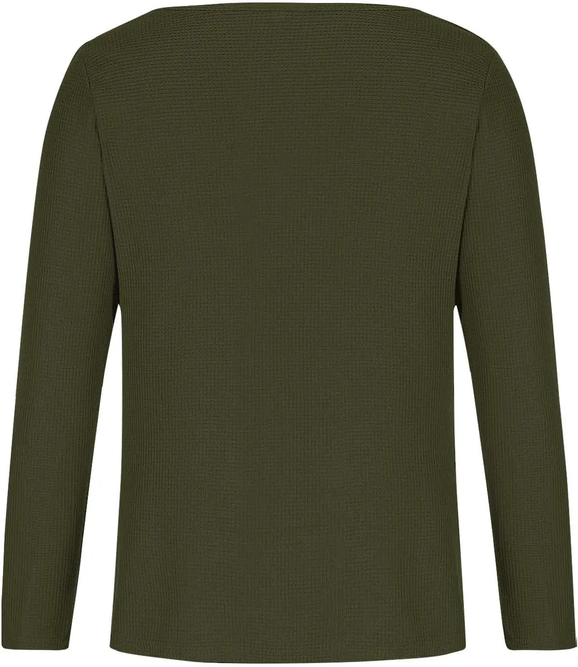 Waffle Tops for Women Dressy V Neck Shirts Solid Long Sleeve Blouse Casual Business Blouses Comfy Spring Clothes