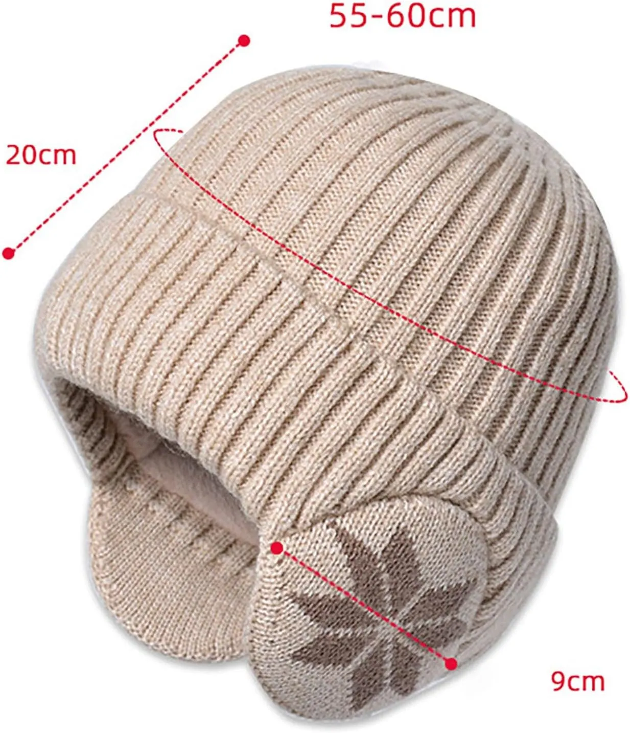 Warm Winter Hat & Scarf Set Stylish Knit Cap for Men Women, Winter Lined Knit Warm Stocking Cap