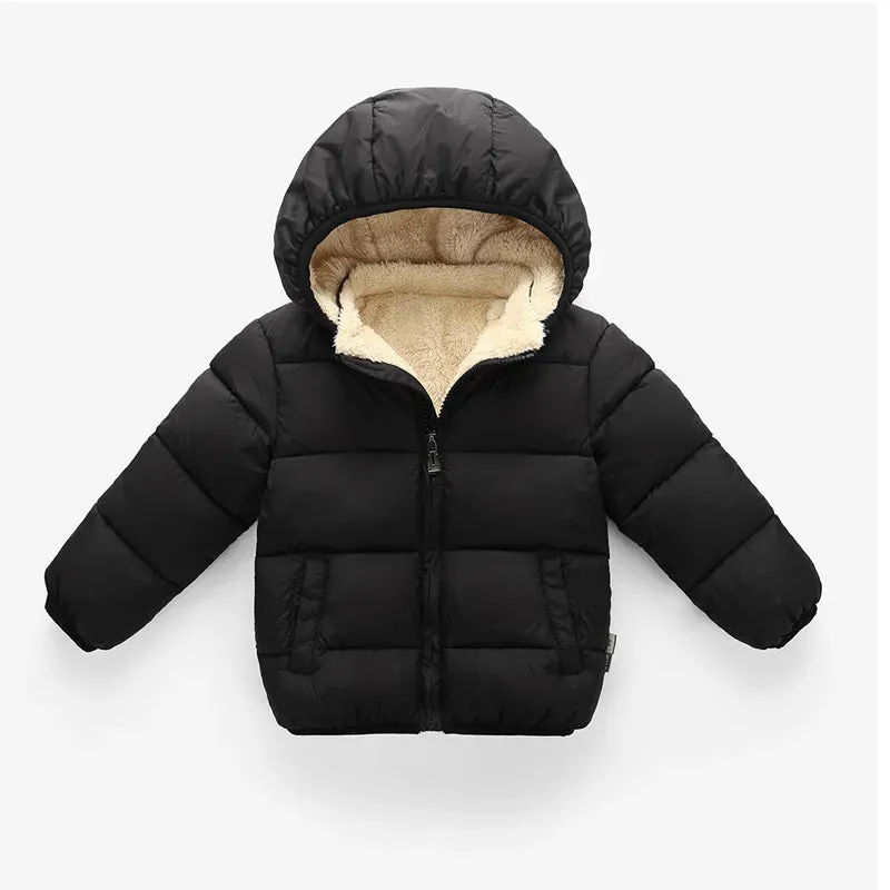 Warm Winter Thick Jacket with Hood and fur lining