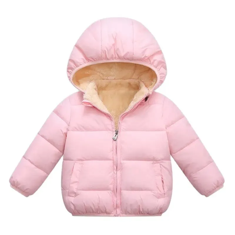 Warm Winter Thick Jacket with Hood and fur lining