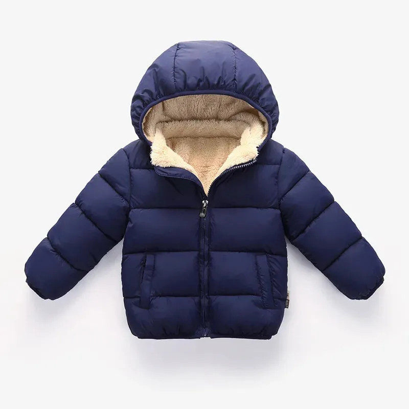 Warm Winter Thick Jacket with Hood and fur lining