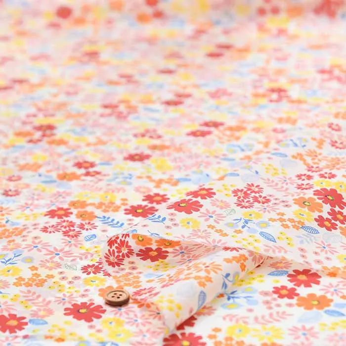 Water-Repellent 190T Nylon Taffeta Print Fabric - Flower