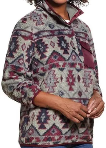 Weatherproof Vintage Ladies Printed Fleece Pullover