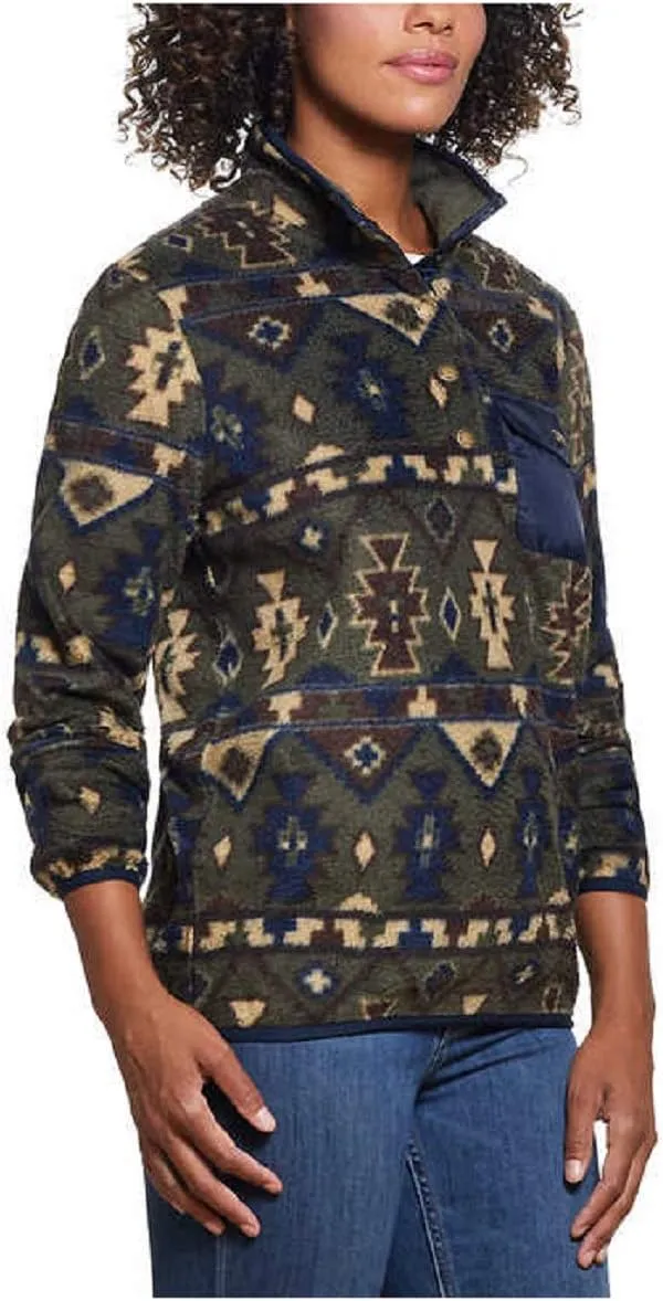 Weatherproof Vintage Ladies Printed Fleece Pullover