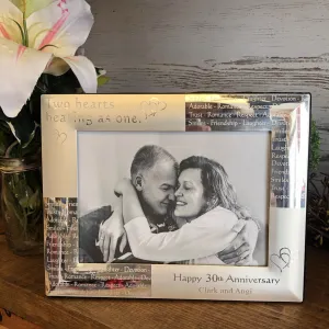 Wedding Anniversary Photo Frame. Anniversary Picture Frame.