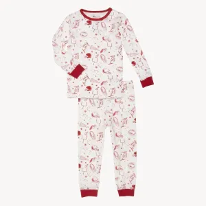 white game day modal magnetic no drama pajama kids long sleeve set