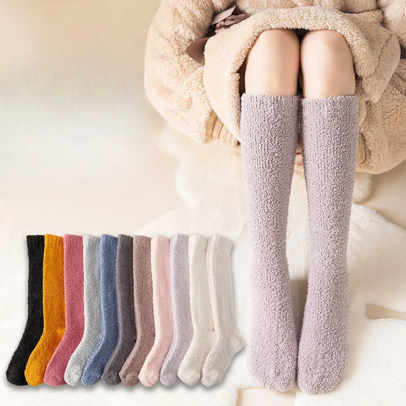 Wholesale Coral Fleece Calf Socks with Thickened Fleece Without Shedding Hair