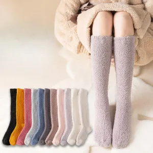 Wholesale Coral Fleece Calf Socks with Thickened Fleece Without Shedding Hair