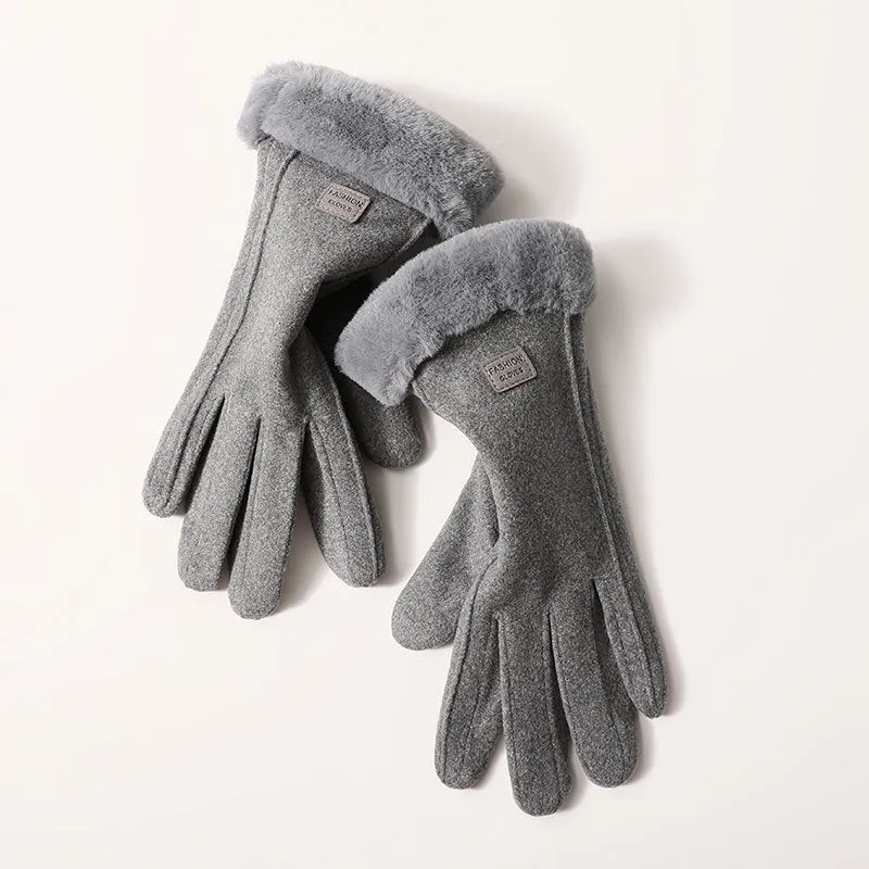 Wholesale DeRong Outdoor Cycling Thickened Touch Screen Warm Gloves