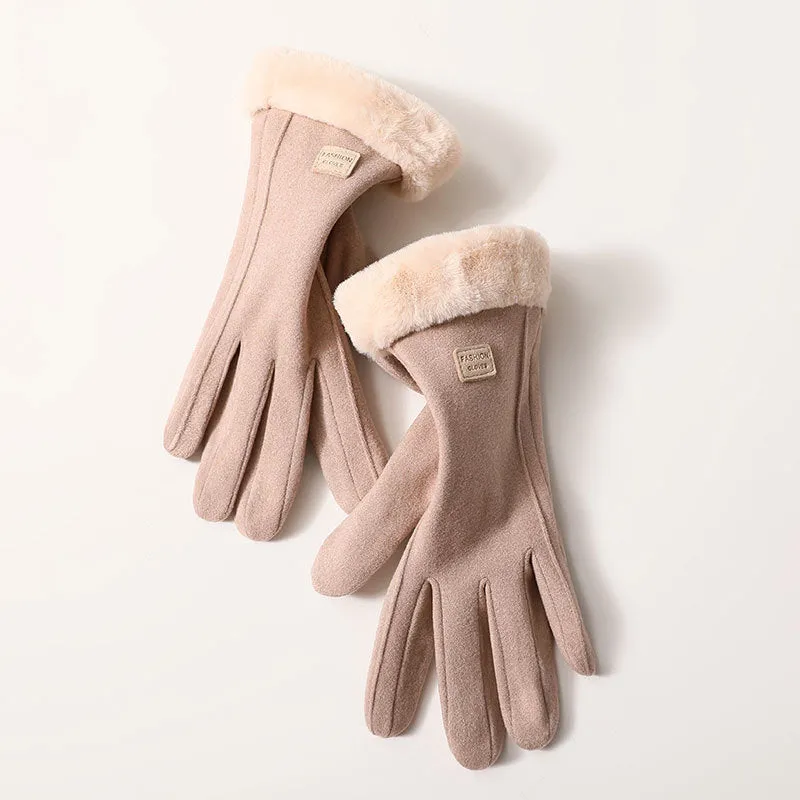 Wholesale DeRong Outdoor Cycling Thickened Touch Screen Warm Gloves