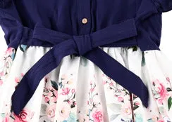 Wholesale Parent-child Striped Printed Long Dress Cotton Baby Clothes