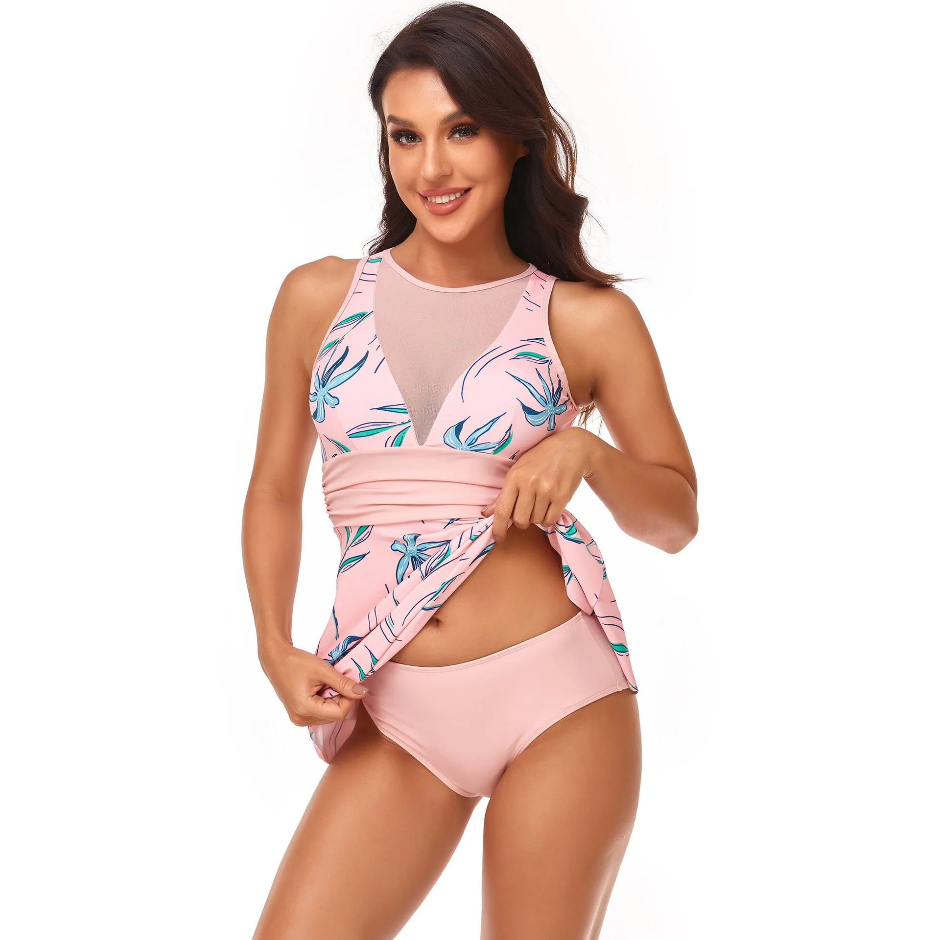 Wholesale Ruffle Polyester Parent-child Swimwear