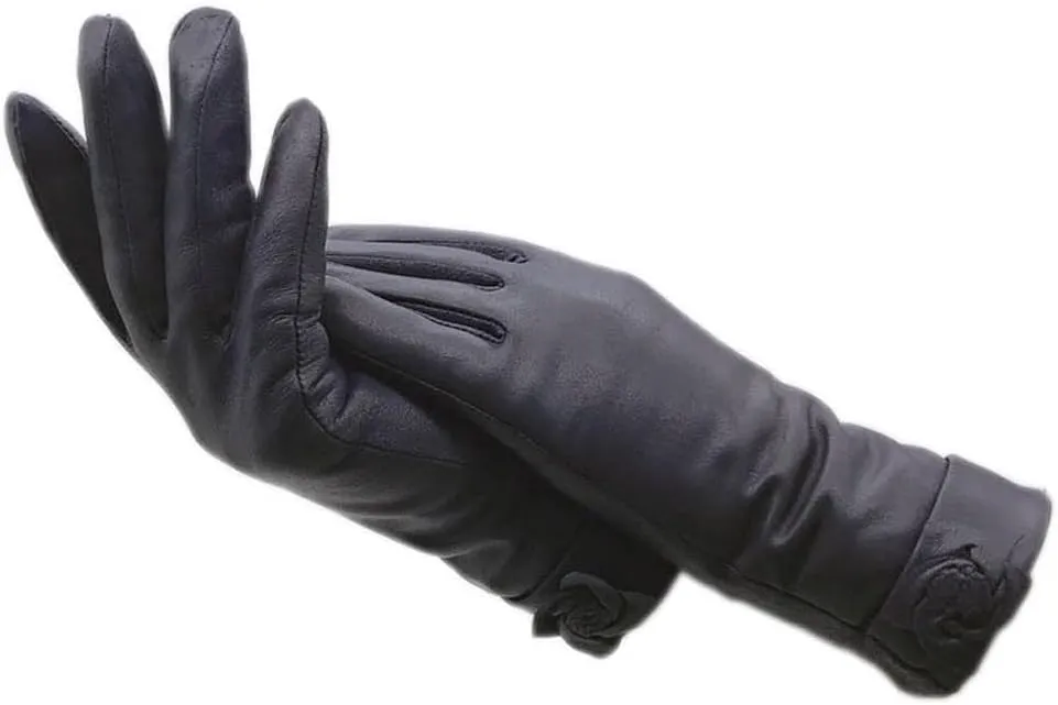 Windproof Comfortable Soft Warm Gloves Driving Thick Extra Soft Lined Long Gloves(6)