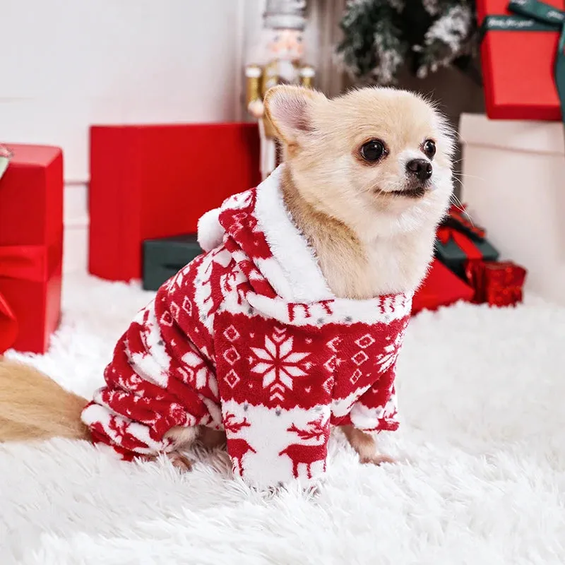 Winter Christmas Dog Jumpsuit