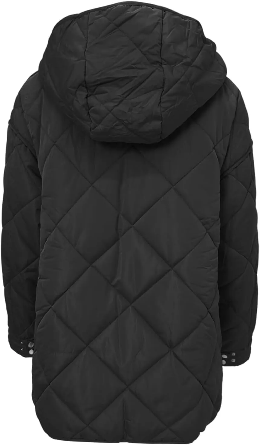 Winter Coats for Women Casual Solid Warm Quited Jacket Loose Long Sleeve Plaid Puffer Down Coat 2024 Fashion Outwear