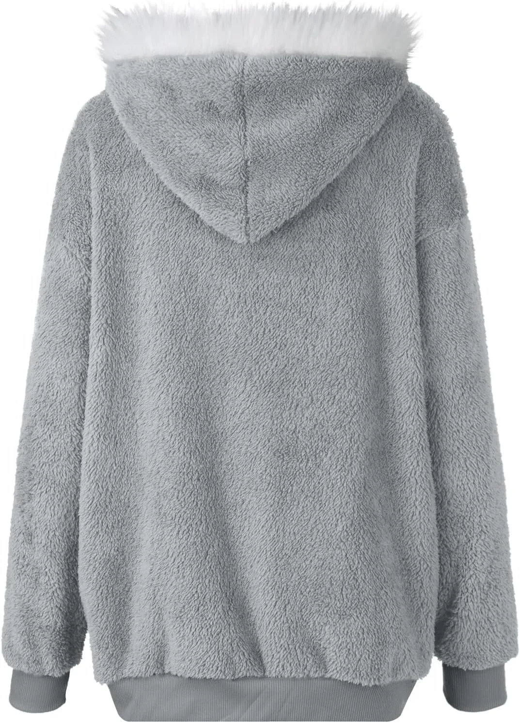 Winter Coats for Women Oversized Fuzzy Fleece Jacket Full Zip Plush Hooded Cardigan Coats Shaggy Warm Sherpa Jacket