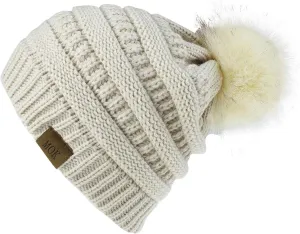 Winter eanie Hats for Women Soft & Warm Chunky eanie Hats with om om Knitted Cap for Cold Weather