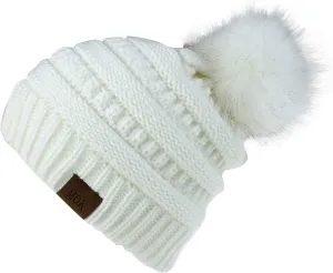 Winter eanie Hats for Women Soft & Warm Chunky eanie Hats with om om Knitted Cap for Cold Weather