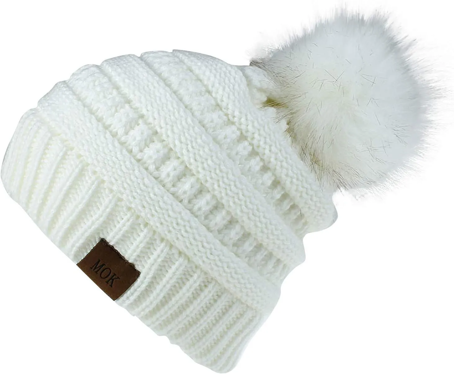 Winter eanie Hats for Women Soft & Warm Chunky eanie Hats with om om Knitted Cap for Cold Weather