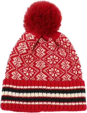 Winter eanie Hats for Women Soft Ski Cuff Cap with om om Wool Knitted kull Cap Warm Ski Cap