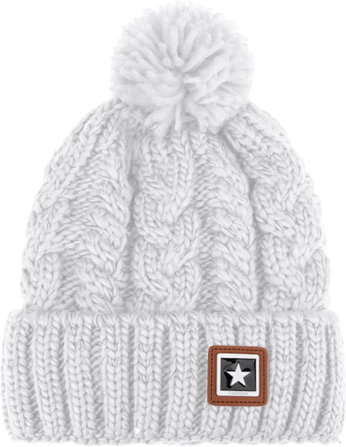 Winter Hats for Women Pompom Beanie Hats Warm kull Cap Soft Washed Warm Hat