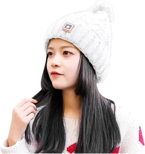 Winter Hats for Women Pompom Beanie Hats Warm kull Cap Soft Washed Warm Hat
