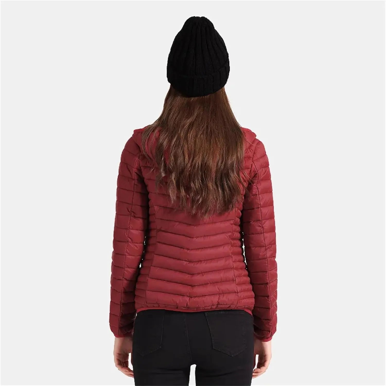 Winter Parka Lightweight Padded Puffer Jacket For Women Coat With Hood Outdoor Warm Lightweight Outwear